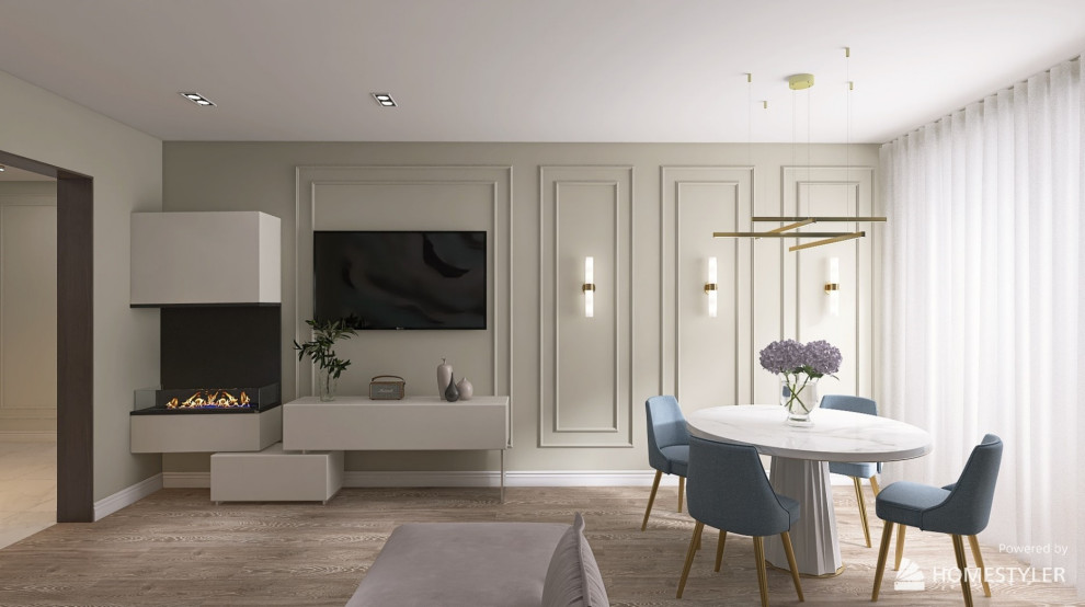 Дизайн-проект 3х комнатной квартиры для пары с двумя детьми