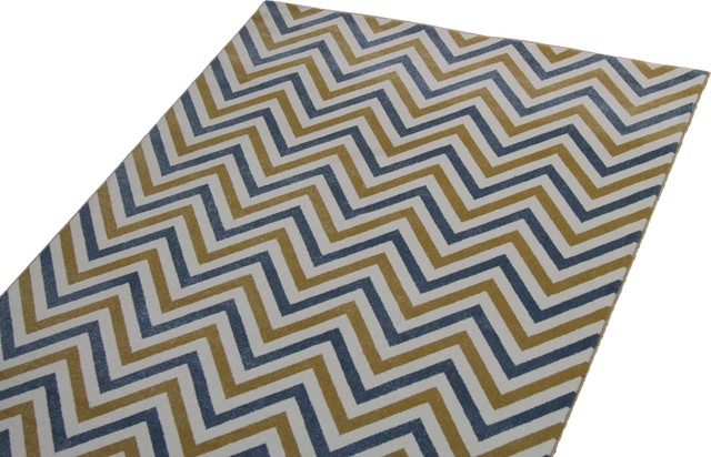 Blue And Yellow Chevron Rug Contemporary Area Rugs By Cozy Blue And Yellow Chevron Rug
