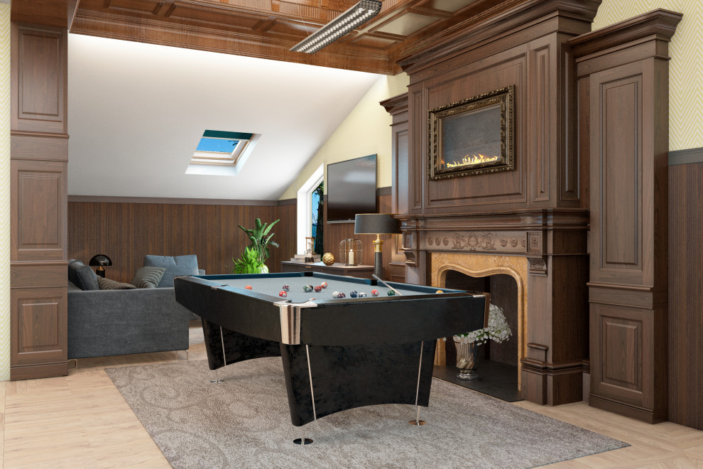 Бильярдная на мансардном этаже