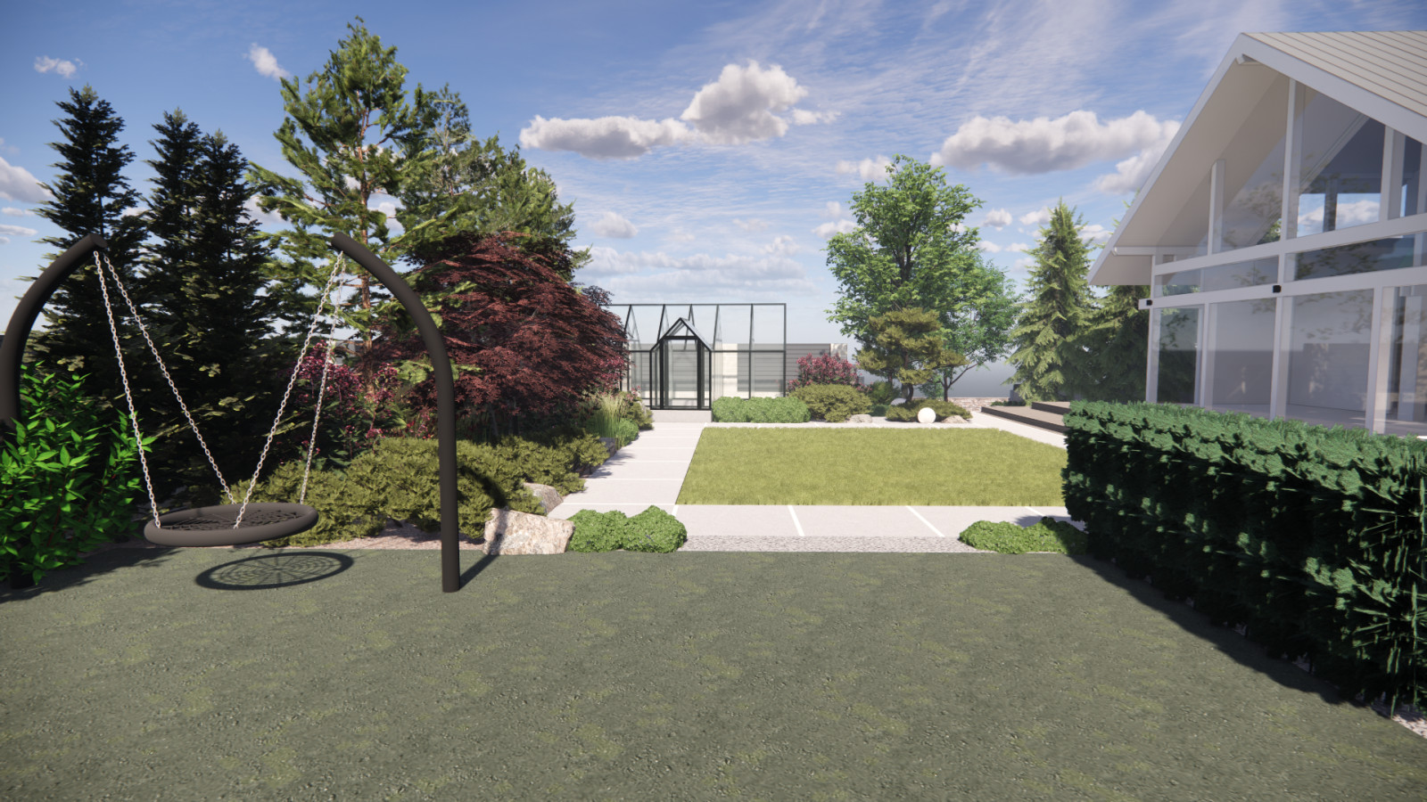 Вид на теплицу