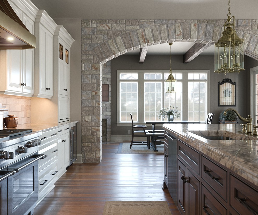 Example of a mountain style kitchen design in Richmond