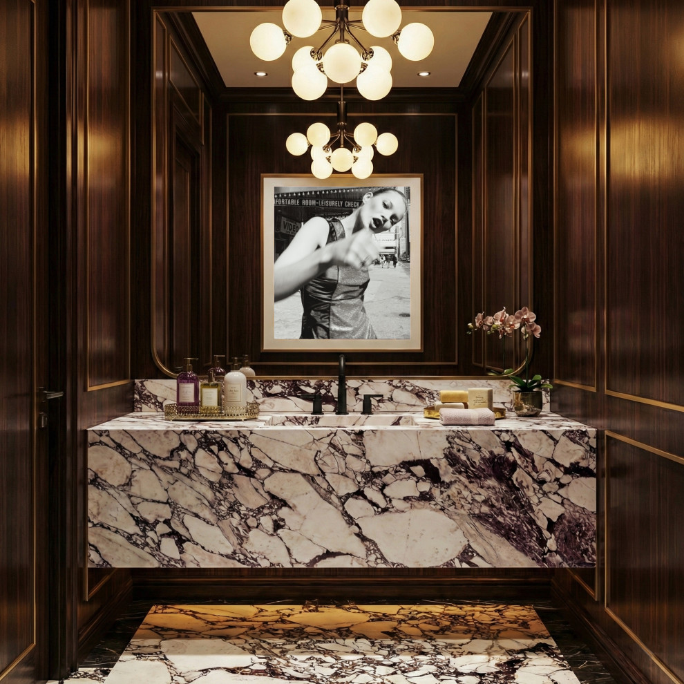 The 2026 Mood: Calacatta Viola - Modern - Powder Room - DC Metro - by ...