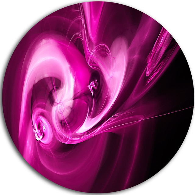 Colored Smoke Spiral Purple Abstract Large Disc Metal Wall Art 11