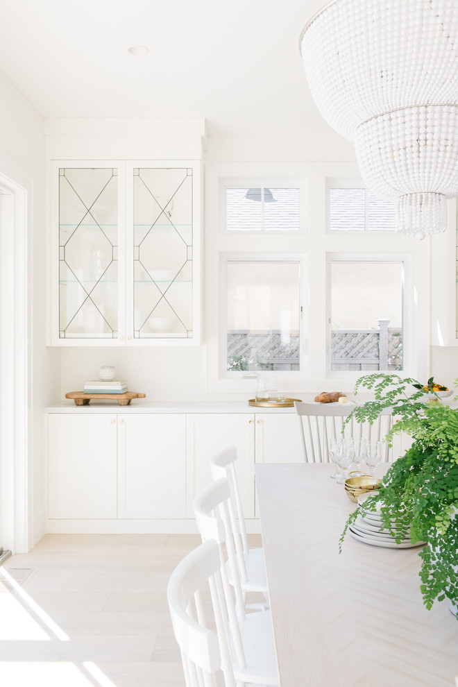 Example of a transitional dining room design in San Francisco