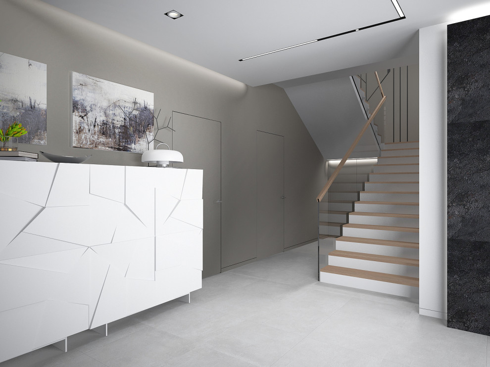 МОНОХРОМ С АКЦЕНТАМИ. Современный графичный интерьер.