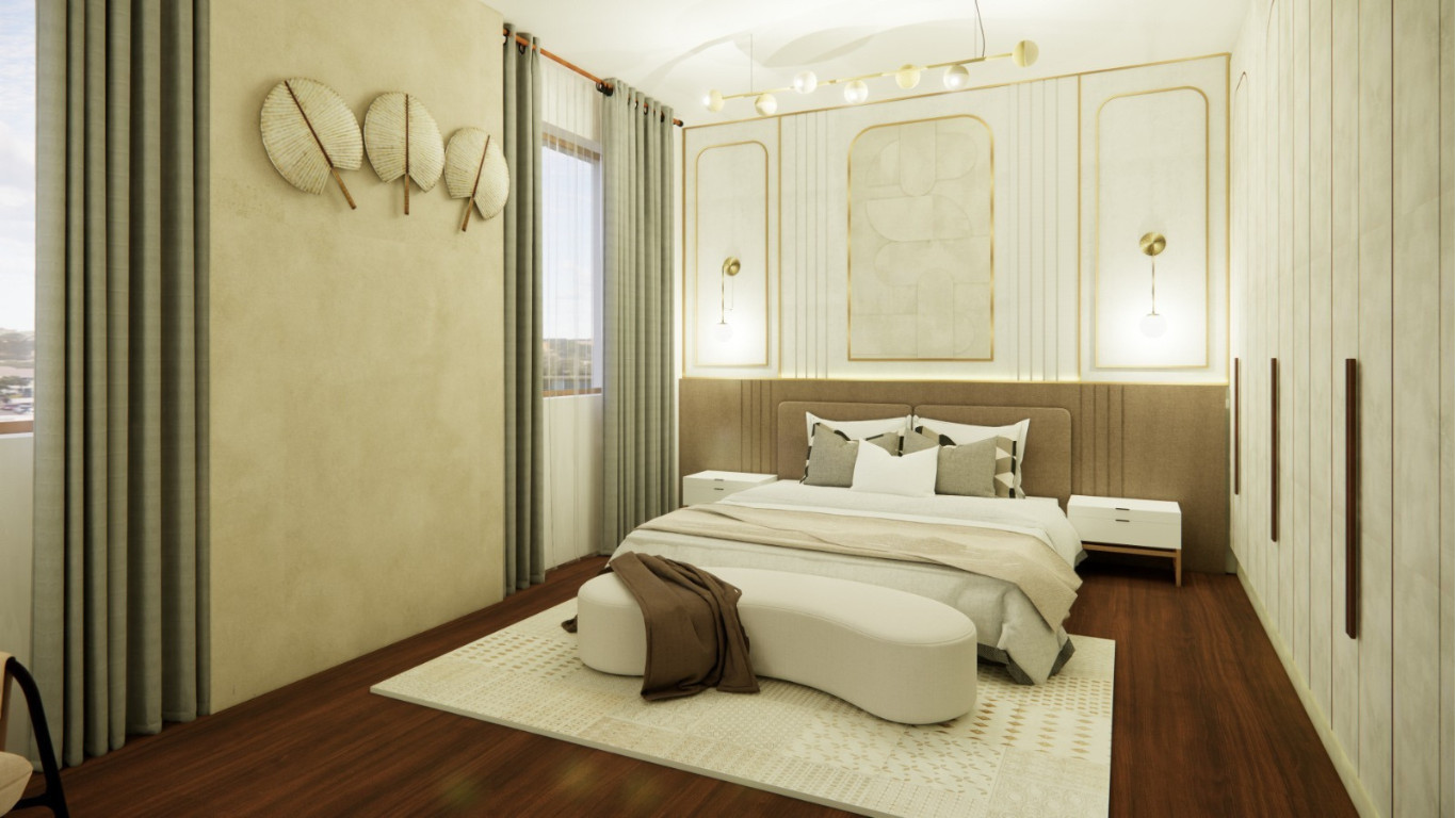 Luxe White and Gold Master Suite in Tring