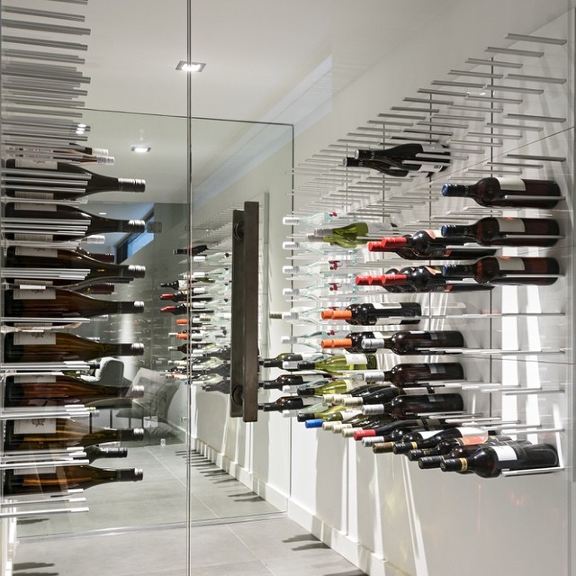 Photo of a scandinavian wine cellar in Copenhagen.