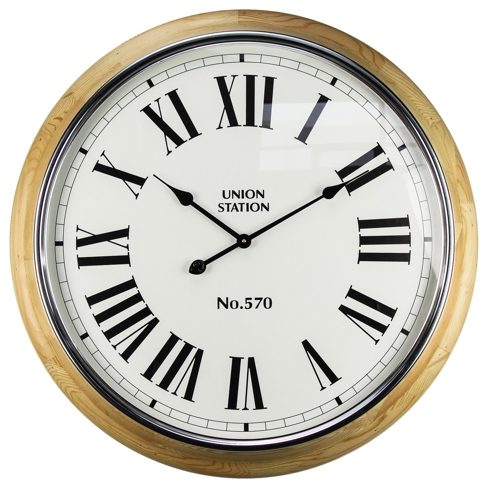 Union Station II Wall Clock Transitional Wall Clocks by HedgeApple