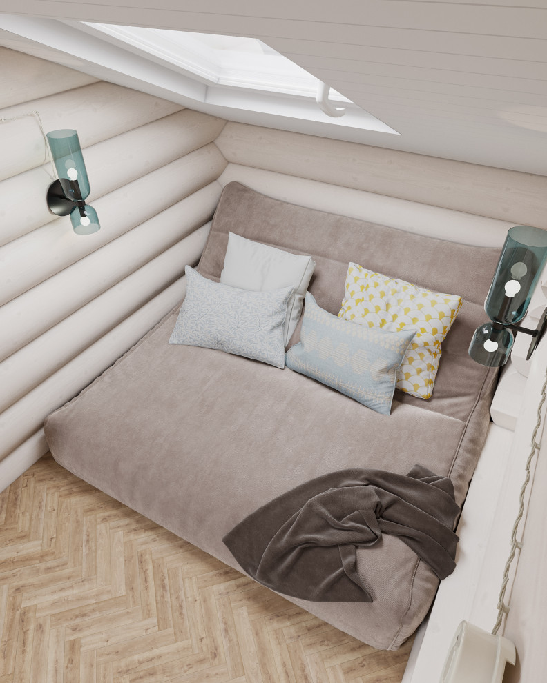 Авторский дом из бревна 135 м² для семьи с двумя детьми в КП Золотые Сосны