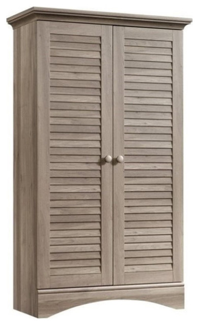 Pemberly Row Modern 2 Door Wood Storage Cabinet In Antiqued White