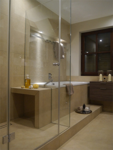 Bad Familie B - Glasduschtrennwand