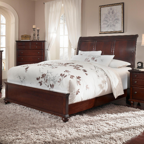 Broyhill Furniture - Hayden Place Eastern King Storage Sleigh Bed in Dark Cherry
