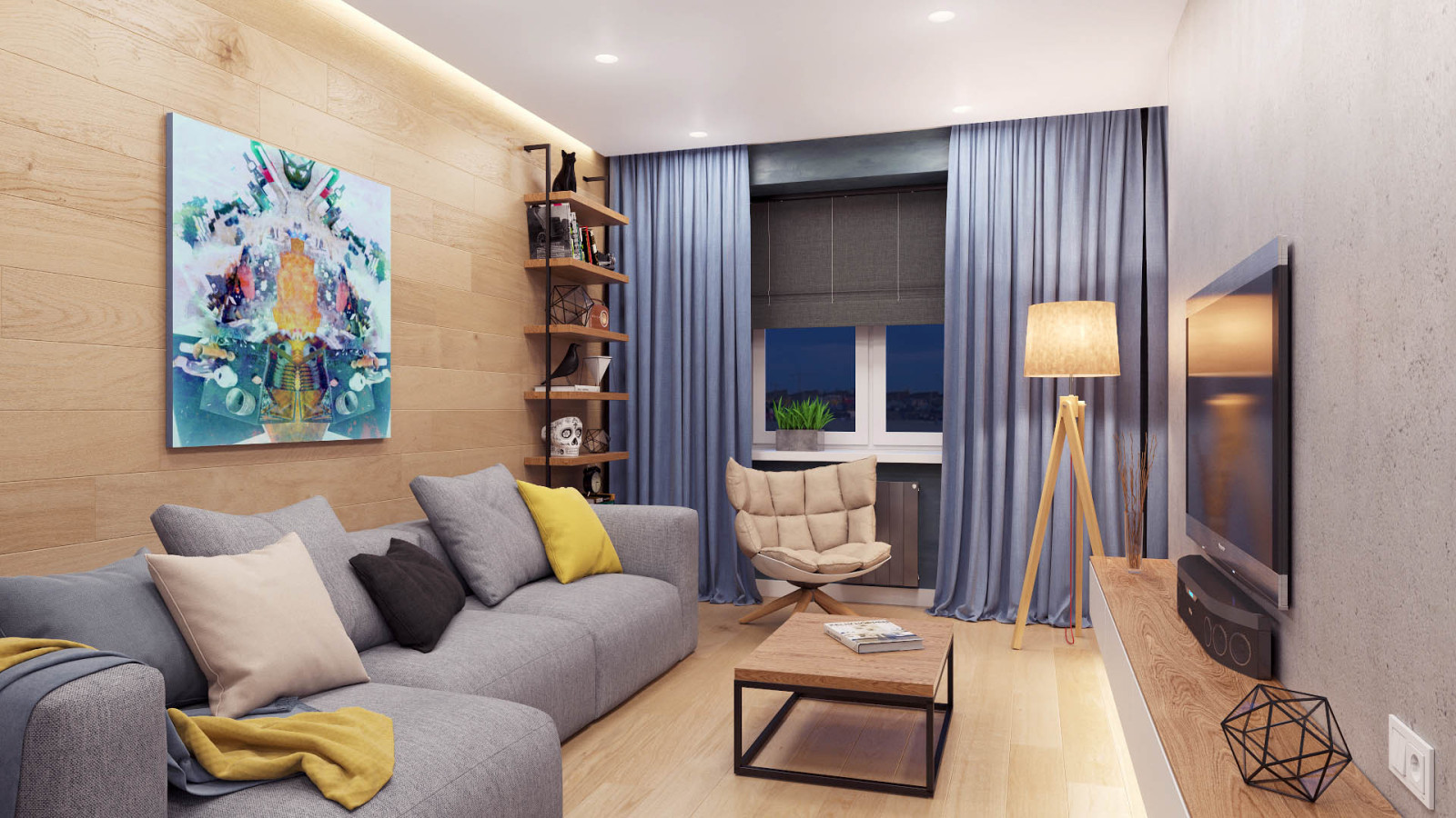 Интерьеры трехкомнатной квартиры в ЖК "Изумрудный" г. Самара