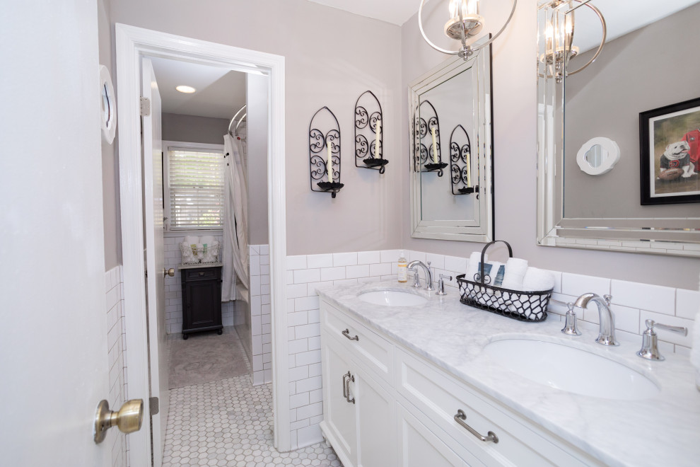 White & Chrome Bathroom