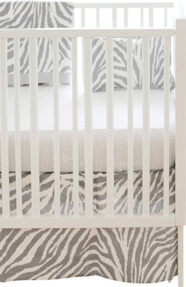 Safari Gray Baby Crib Bedding Set 4 Piece Set