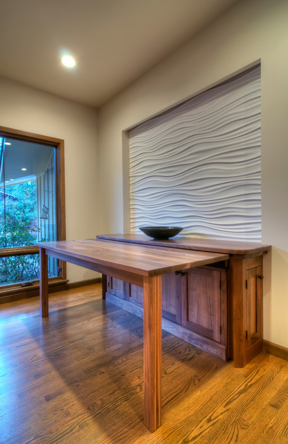 Wave Wall Pull Out Dining Table Asian Hall Seattle By Hanson Carlen Houzz Au