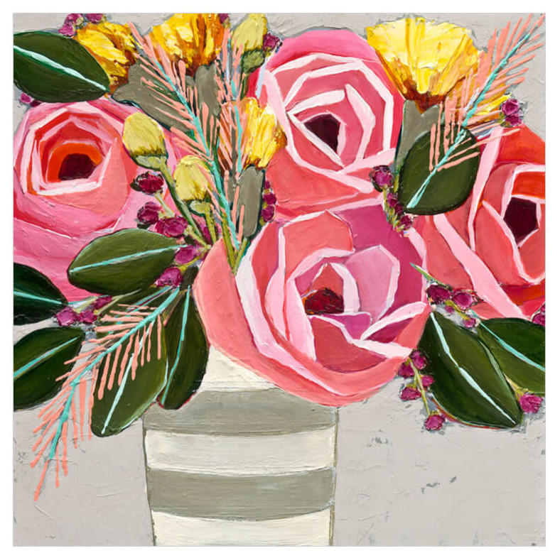 "Farmhouse Floral" Canvas Wall Art by Kelsey Lambert Contemporary