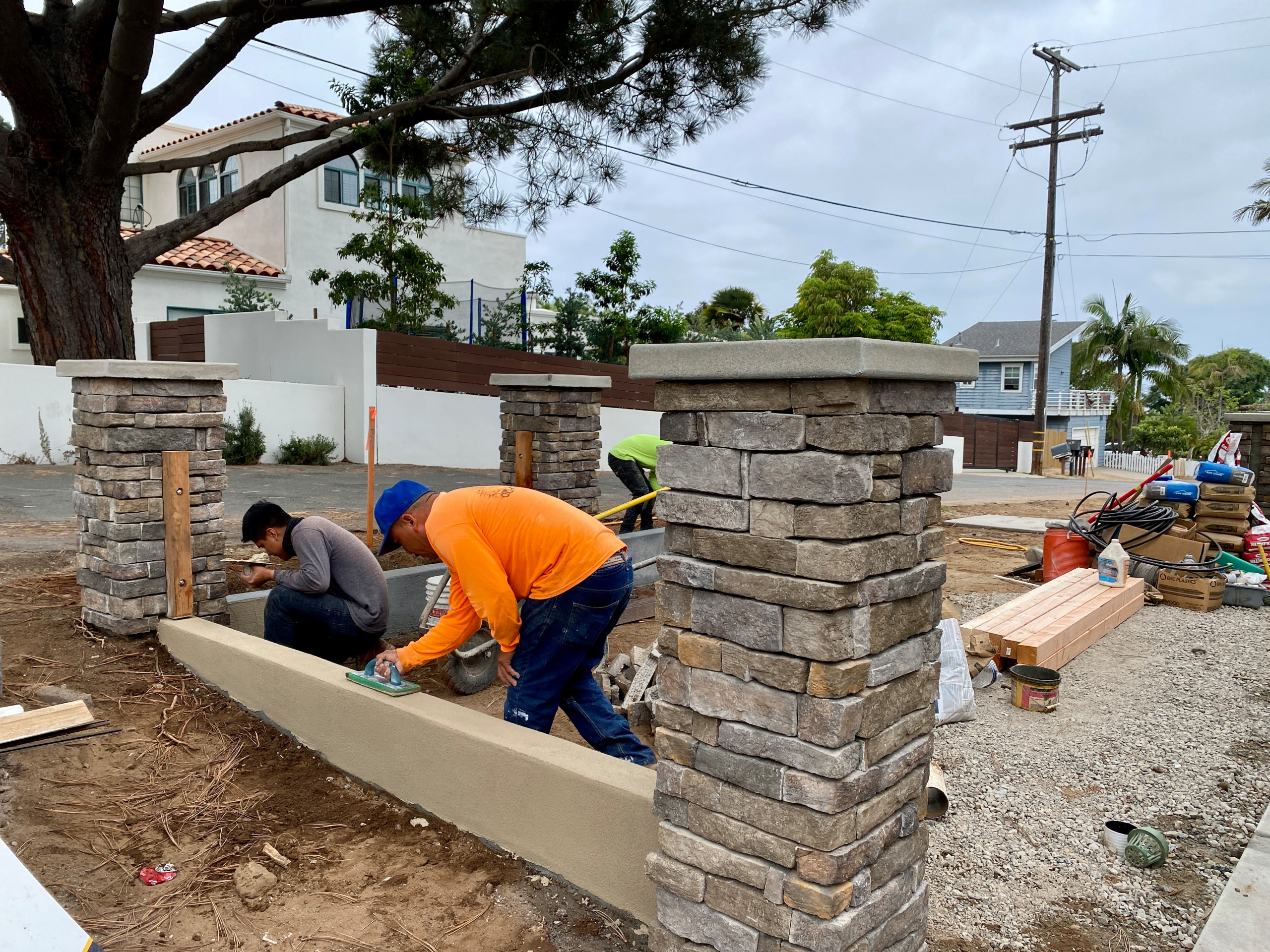 Adding Stucco to a Wall in Solana Beach