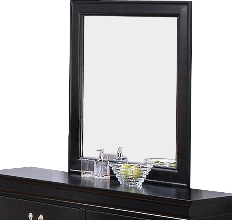 Coaster Louis Philippe Dresser Mirror in Deep Black