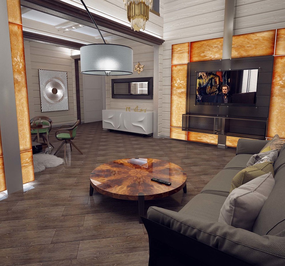 Дизайн интерьера деревянного дома 394 кв.м.