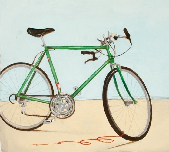 Bicycle Art Print - Green Lightning by Michele Maule