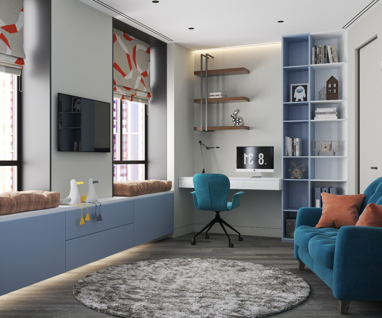 Современный интерьер в ЖК Крылья