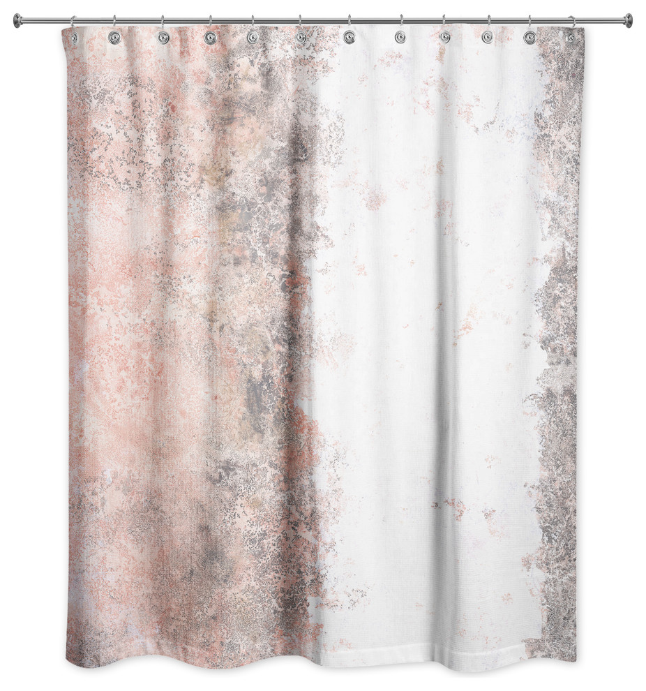 Pink And Gray Marble Shower Curtain, Grey Marble Shower Curtain