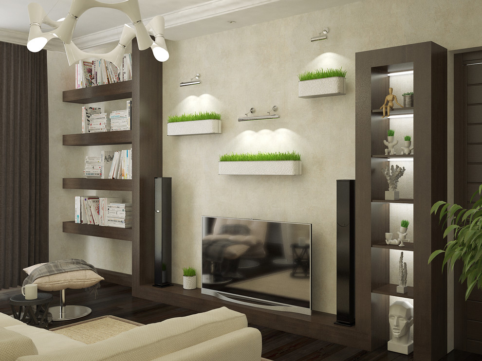 Небольшая гостиная с элементами Эко-стиля