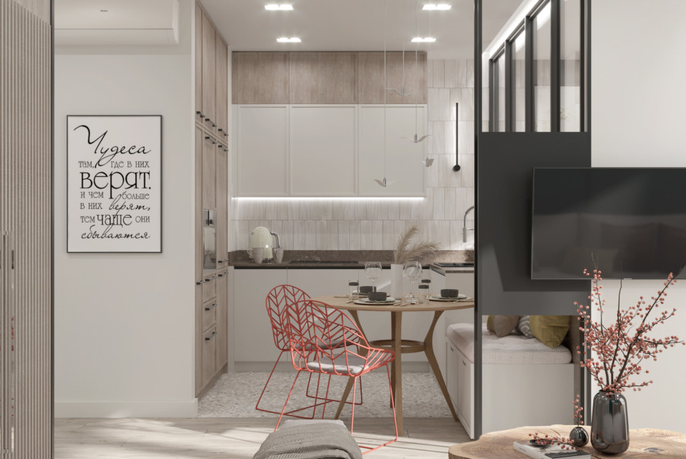 Пастельная квартира с яркими акцентами