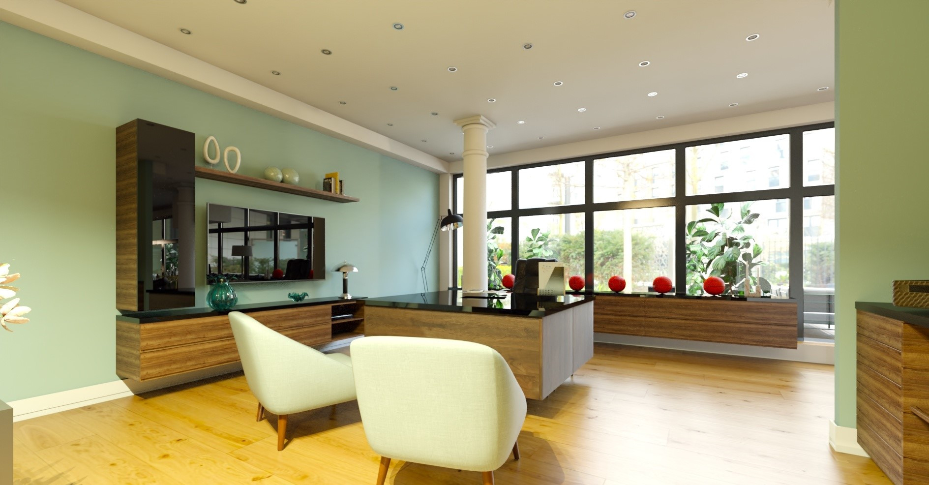 Loft 300 m² dans un immeuble d'affaires réhabilité.