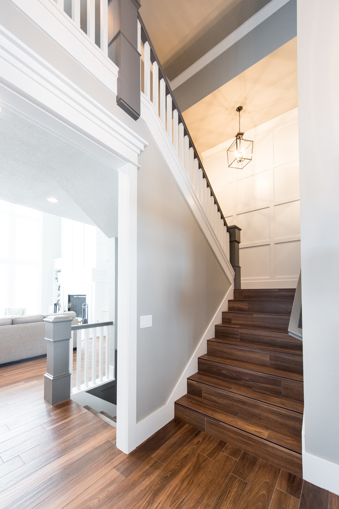 Design ideas for a transitional staircase in Salt Lake City.