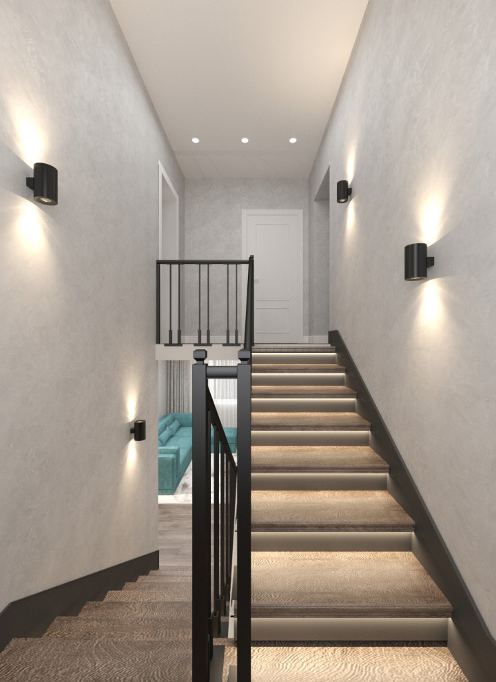 Яркий интерьер таунхауса