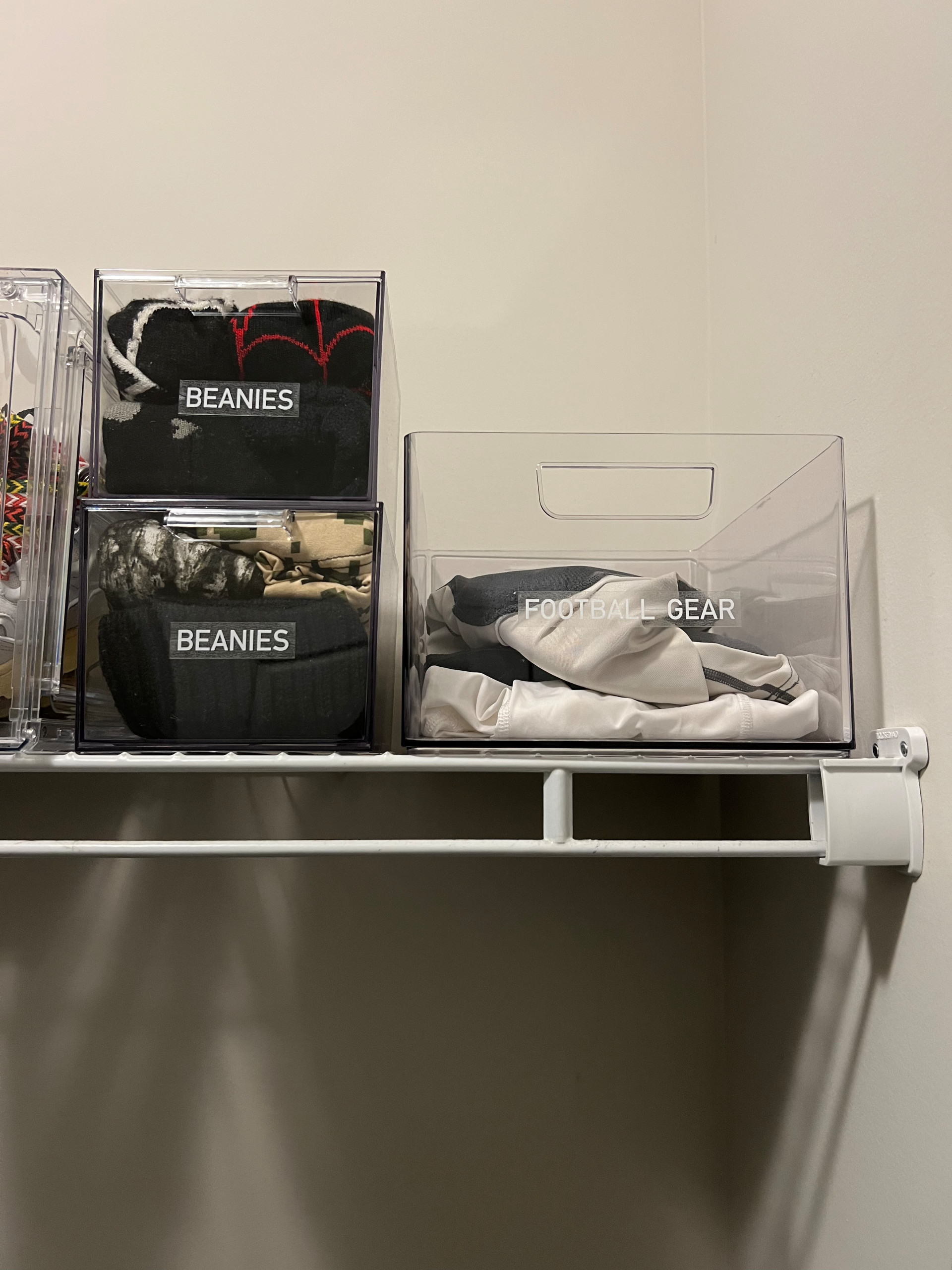 Labeled Clear Bins