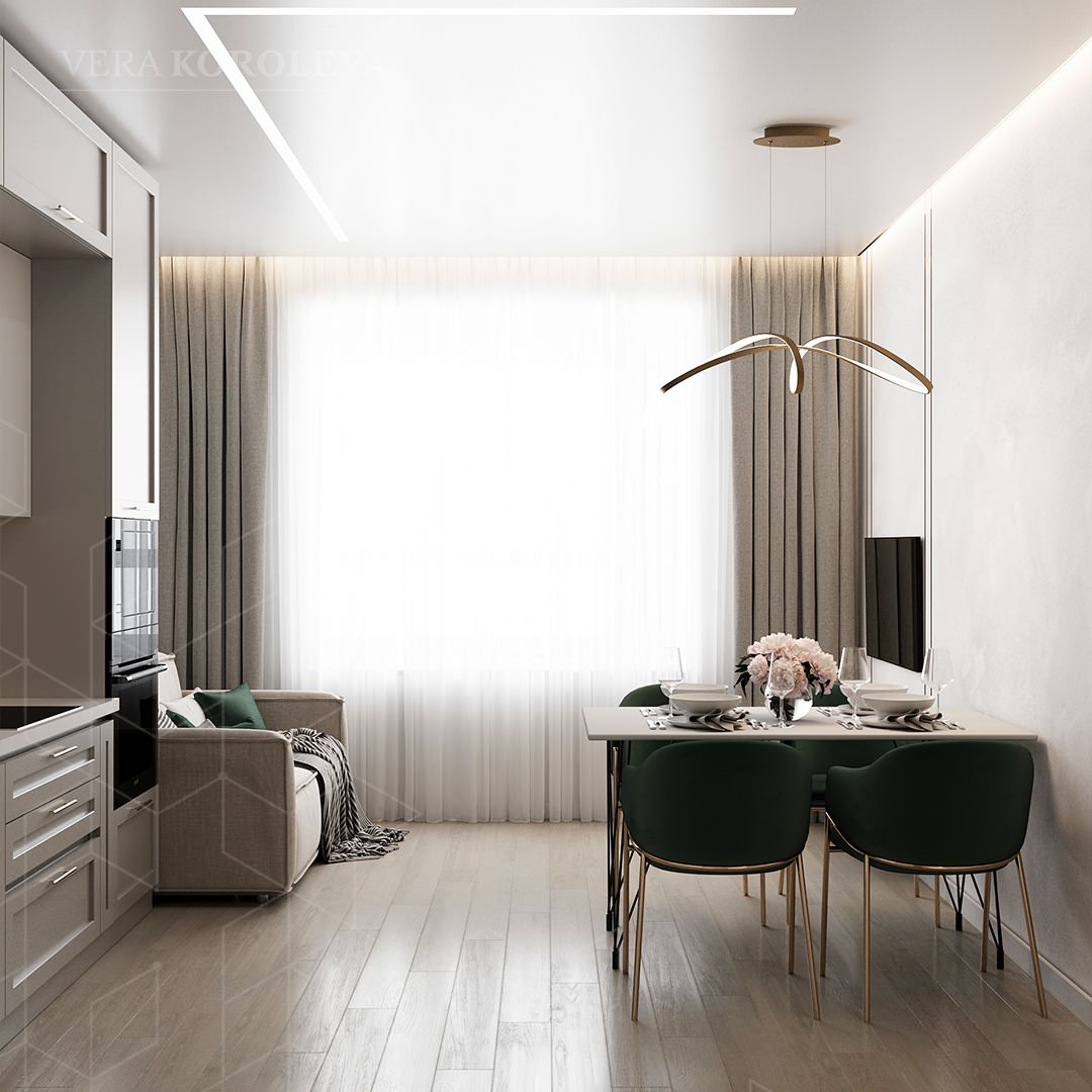 Дизайн-проект двухкомнатной квартиры в Москве в ЖК "Первый Московский"