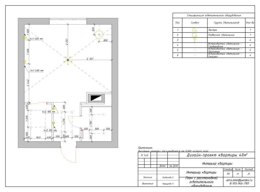 Дизайн-проект квартиры для Екатерины