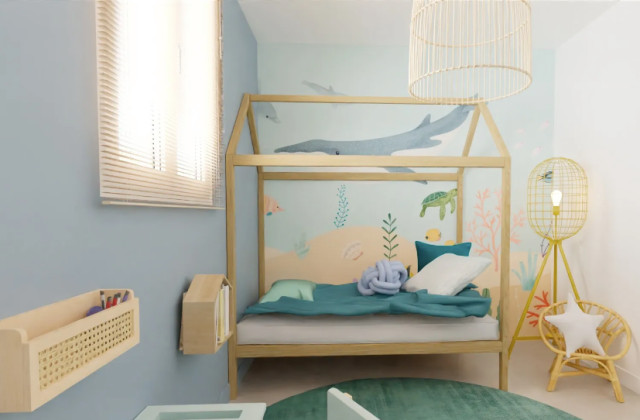 Chambre - th&egrave;me mer stile-marinaro-cameretta-per-bambini