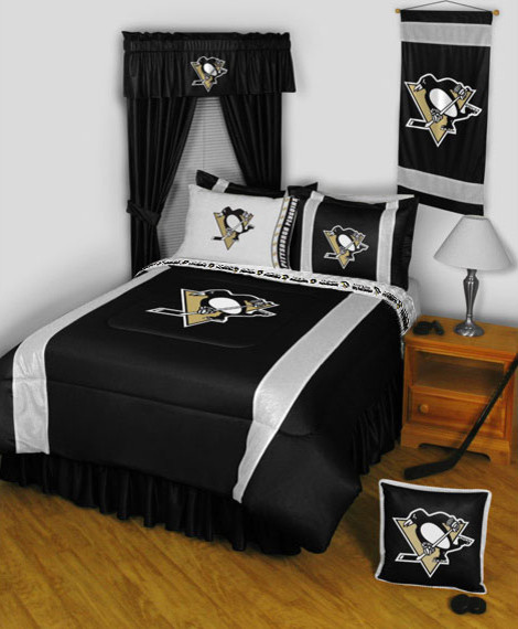 nhl pittsburgh penguins bedding and room decorations - modern