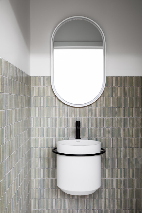 Minimalist Chic: Kit Kat Tile Backsplash Transforming Bathrooms