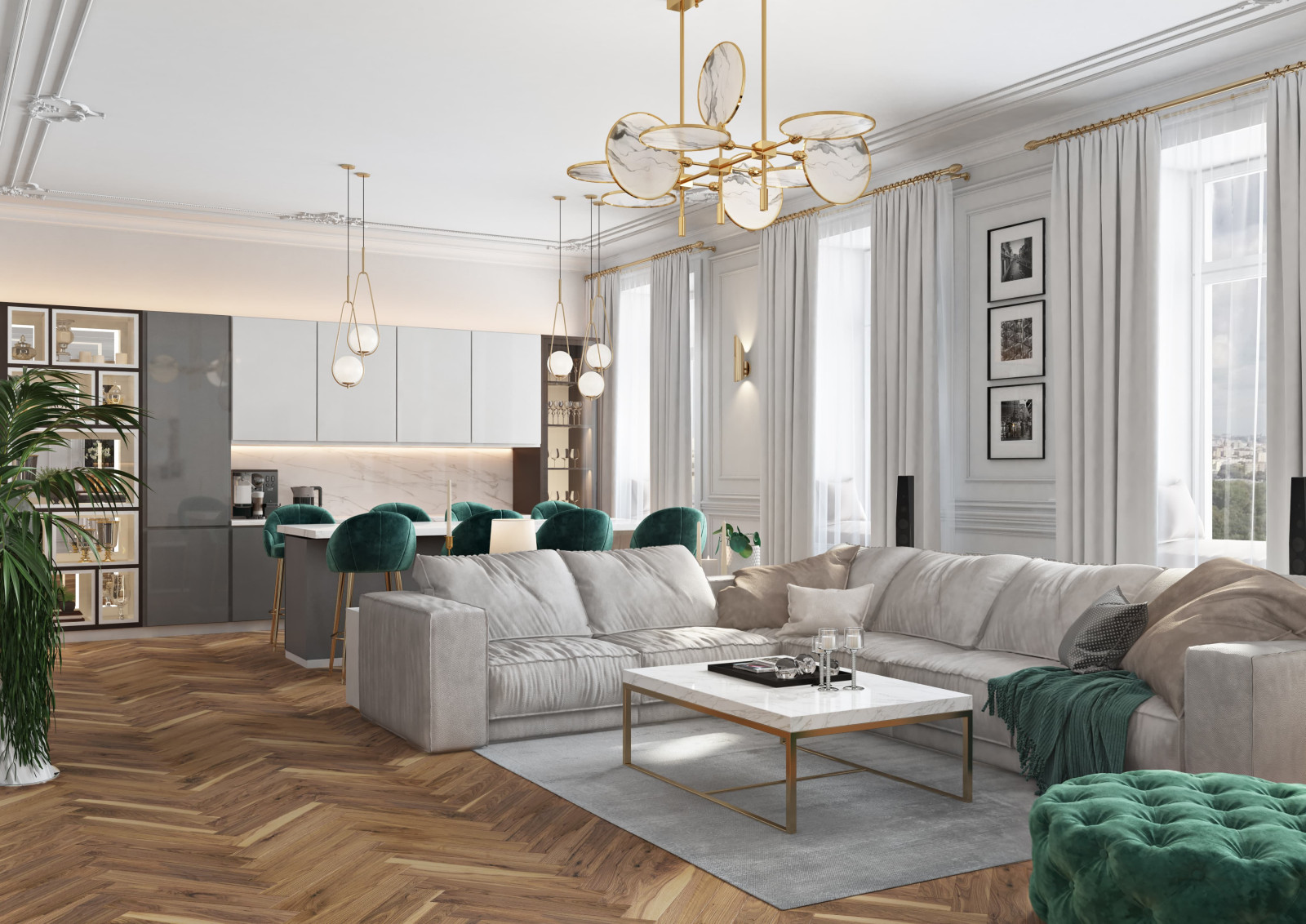 Дизайн и ремонт квартиры на Никитском бульваре — Воздушный замок