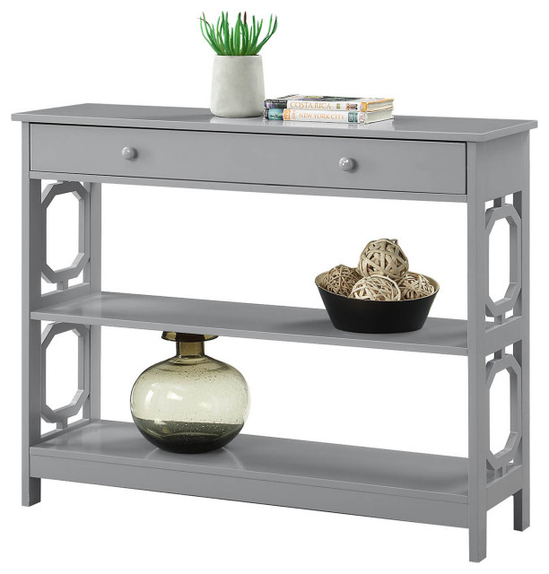 S20 264 Transitional Console Tables, Convenience Concepts Omega 1 Drawer Console Table