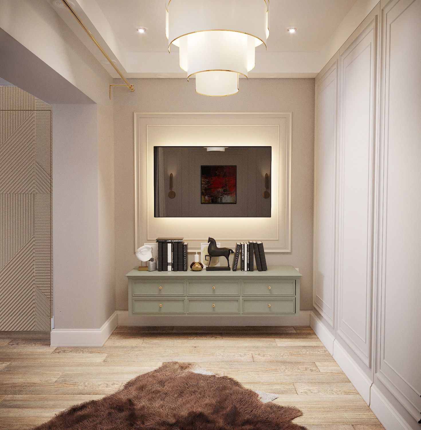 Дизайн-проект 2х этажной квартиры для большой семьи