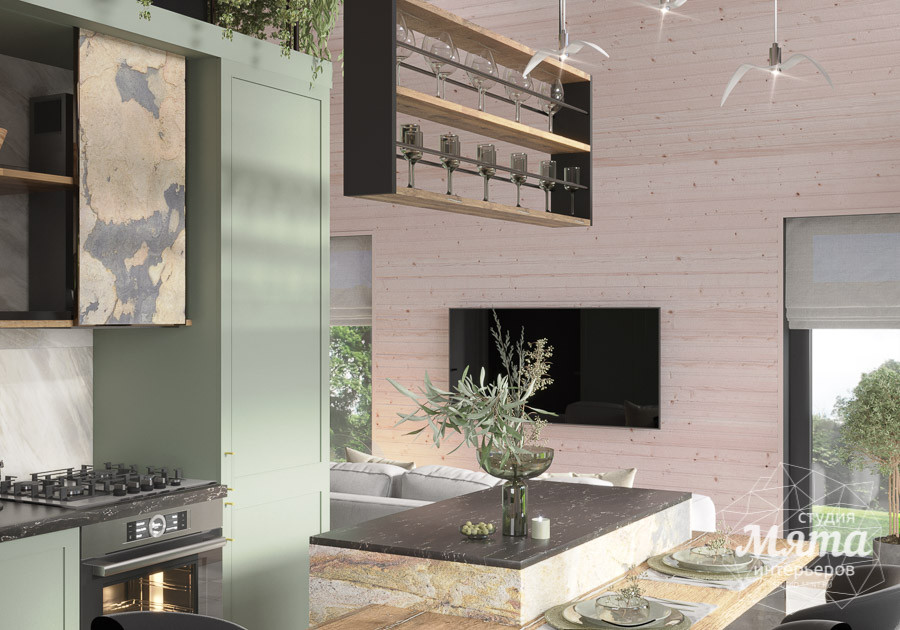 Дизайн-проект одноэтажного дома с террасой 63 м2