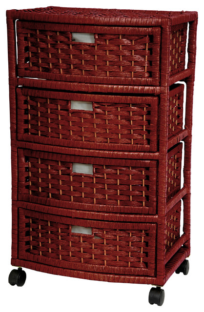 29" Natural Fiber Chest of Drawers - Tropical - Dressers - by