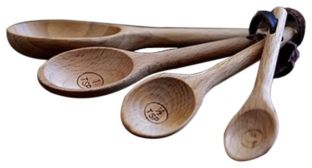 Woody Measuring Spoons, 4-Piece Set