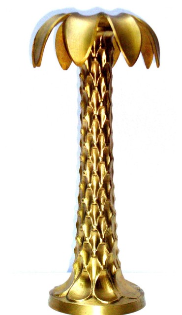 Deco Hollywood Regency Br Palm Tree Candlestick Candleholders Deco Hollywood Regency Br Palm Tree Candlestick
