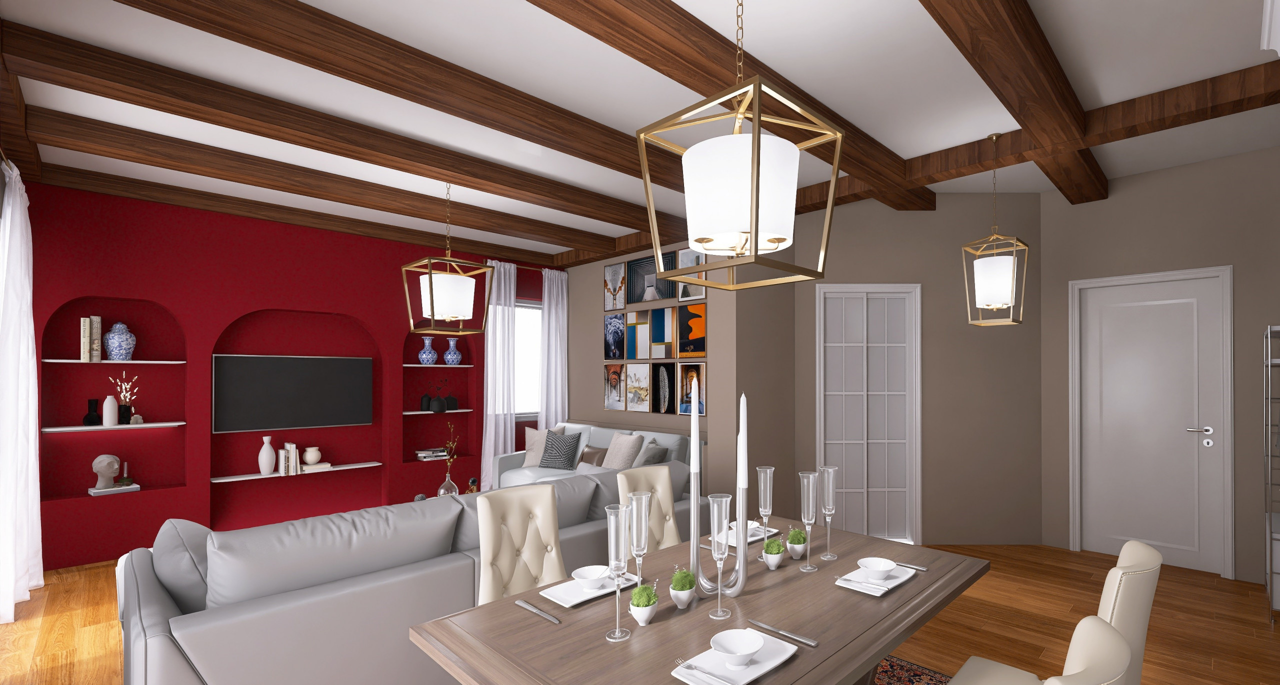 Living in stile "Modern Farm"