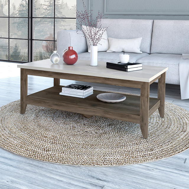 Paulson Rustic Coffee Table Onyx Top by RST Brands - Transitional ...