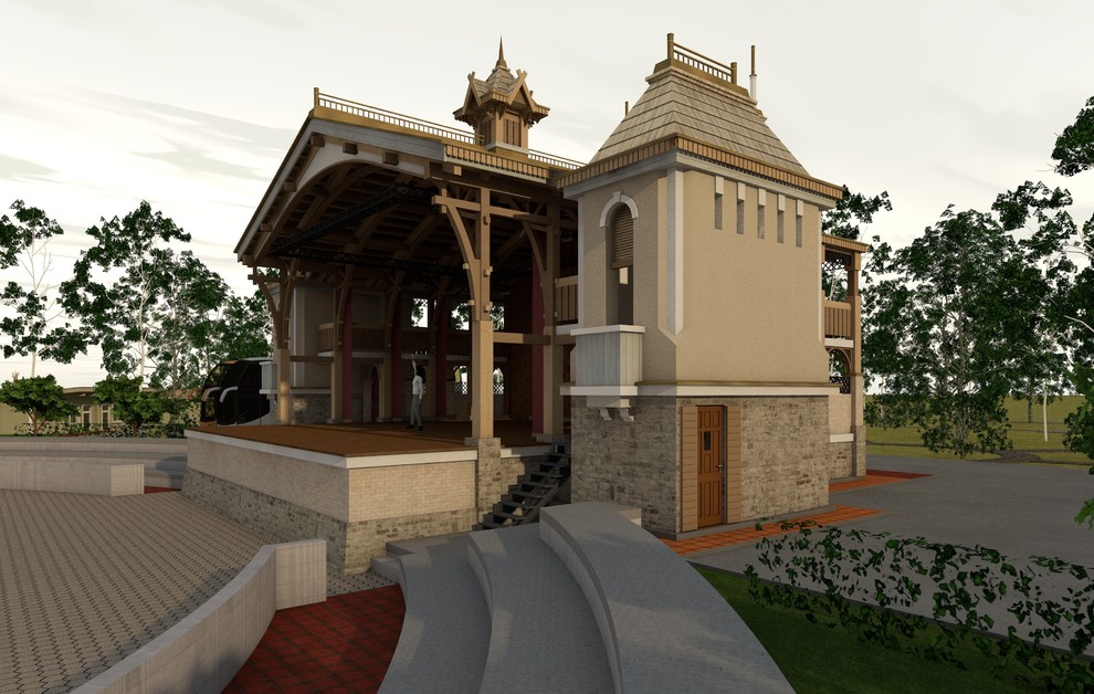 Проект Реконструкции ЦПКиО. Сцена-театр  2017-2018г.