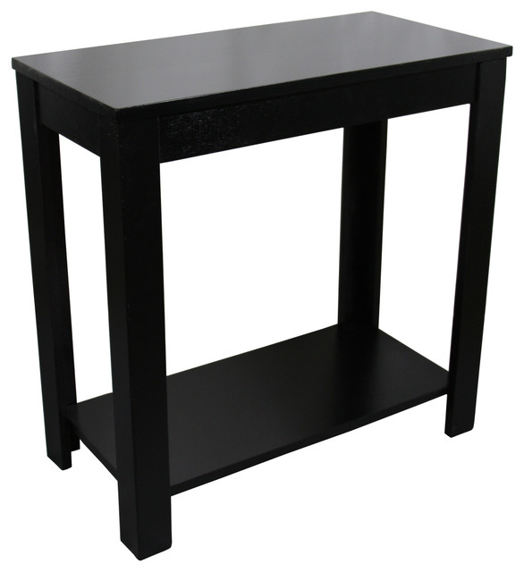 24" Black Chairside Table Contemporary Side Tables And End Tables