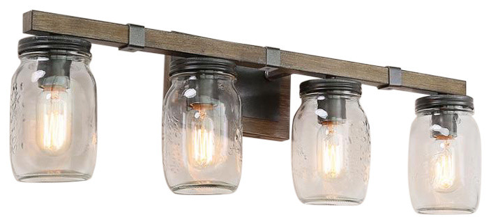 mason jar bathroom vanity light